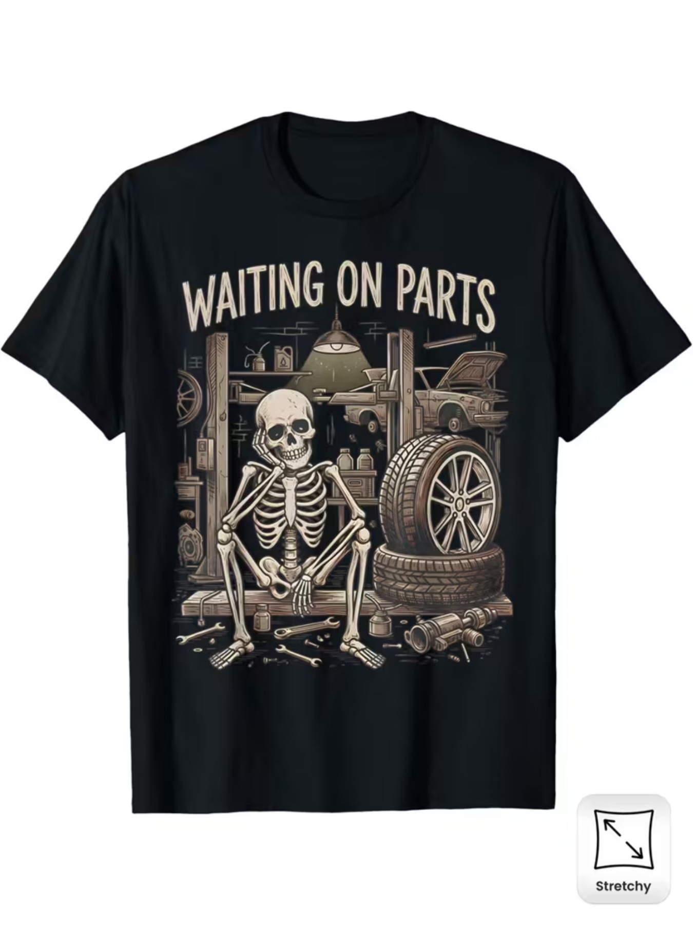 Street Fashion Essentials - Waiting for Parts Fun Skull Mechanic