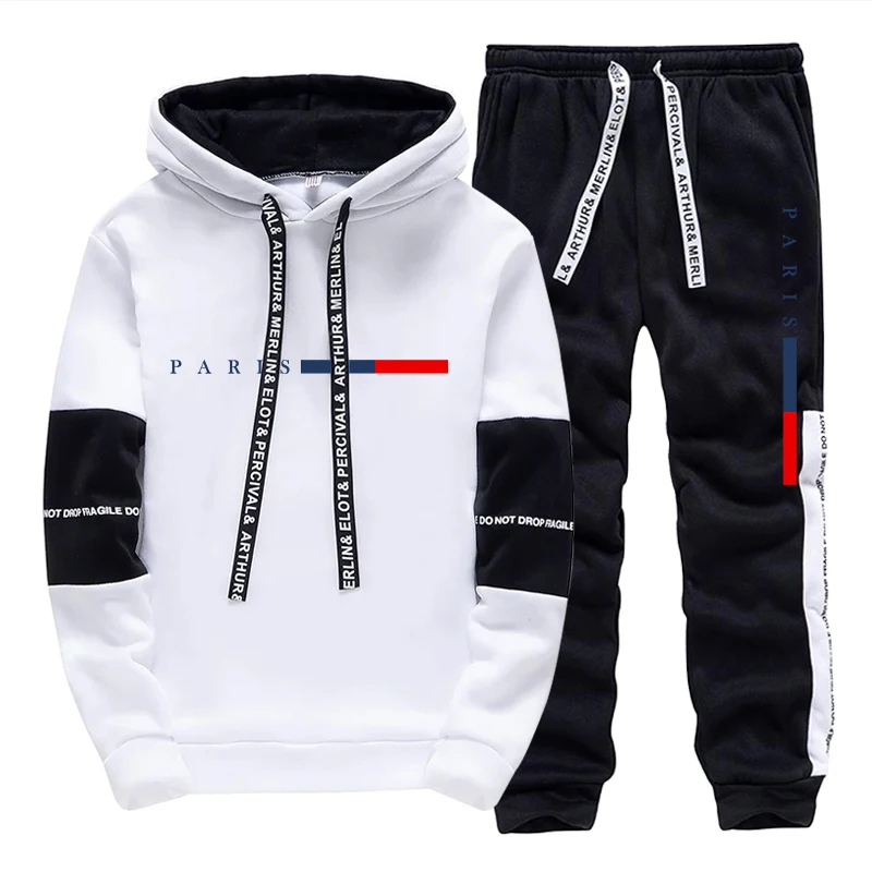Street Fashion Male - Men's Set/Hoodie/Pants Paris Fashion Autumn Winter