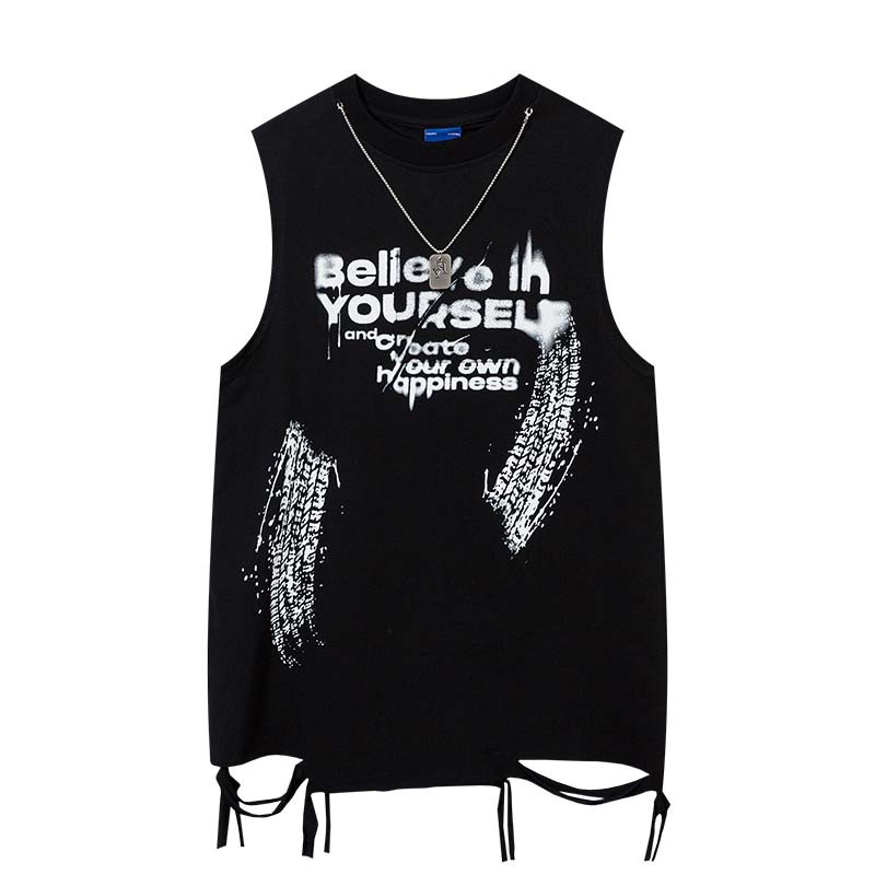 Street Fashion Graffiti - Men's Fashion Graffiti Tank Tops High