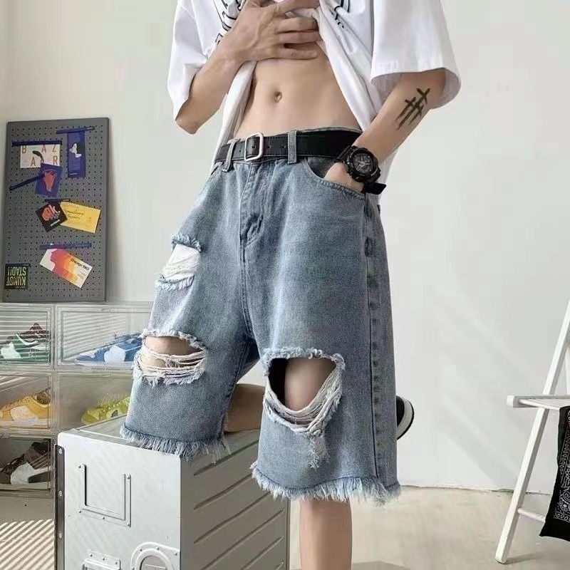 Edgy Cool Men's Ripped Denim S - огляд і ціна Street Fashion Hong Kong