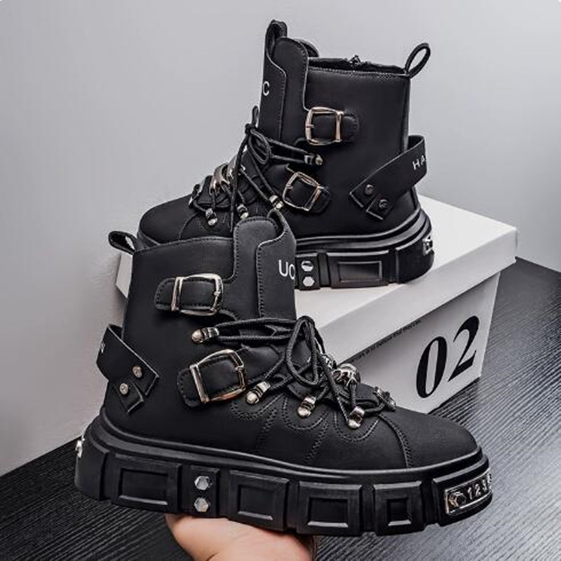 Luxury Rivet Black High top Sn - огляд і ціна Street Fashion Punk