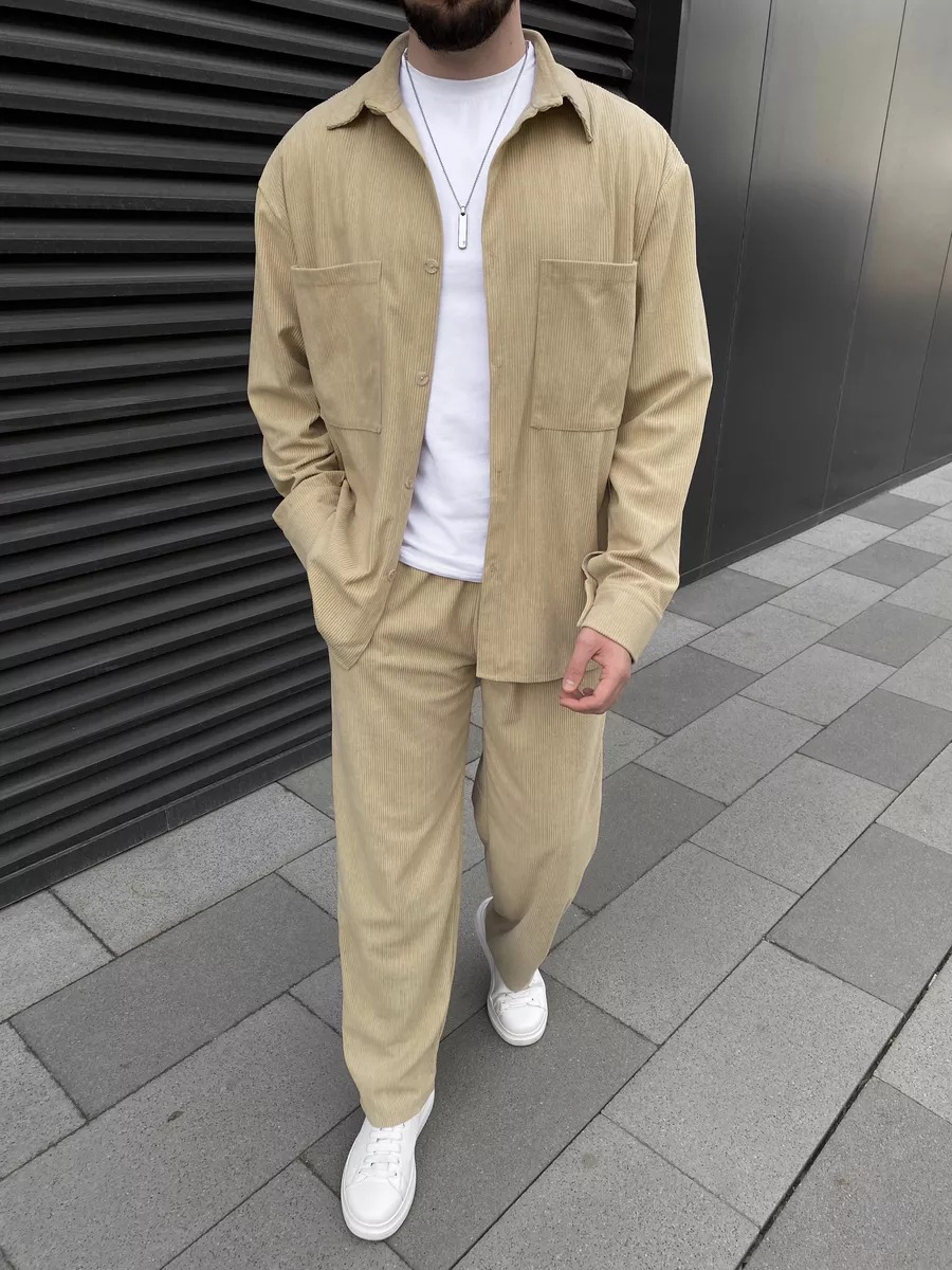 Men's Corduroy Two-Piece Outfi - огляд і ціна Street Fashion Male