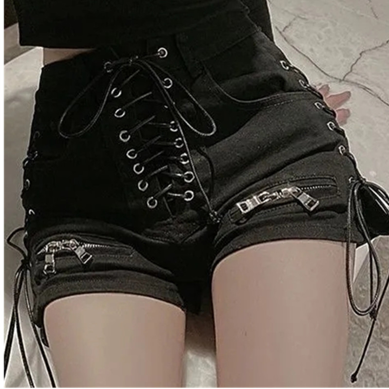 2026 New Bandage Sexy Denim Sh - огляд і ціна Street Fashion Goth