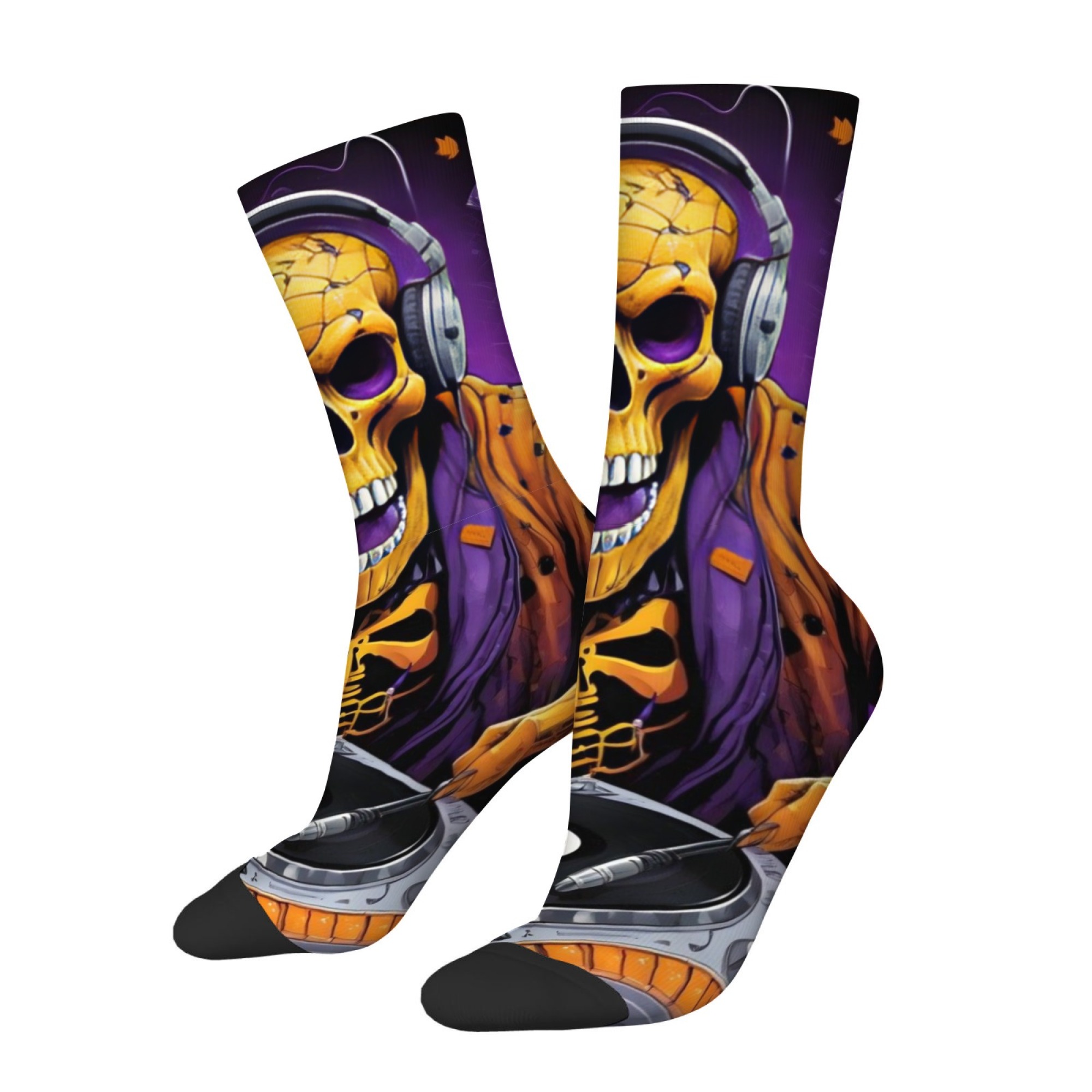 Gothic Skull Print Men's Socks - огляд і ціна Street Fashion Style Youtube