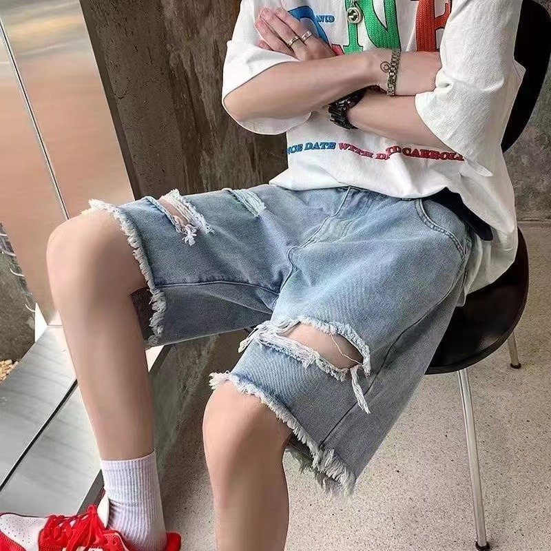 Summer Men's Denim Shorts Retr - огляд і ціна Street Fashion Hong Kong