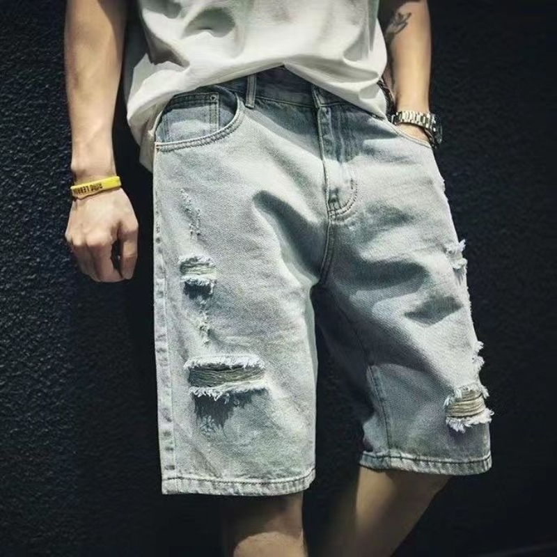 Summer Men's Denim Shorts Retr - огляд і ціна Street Fashion Hong Kong