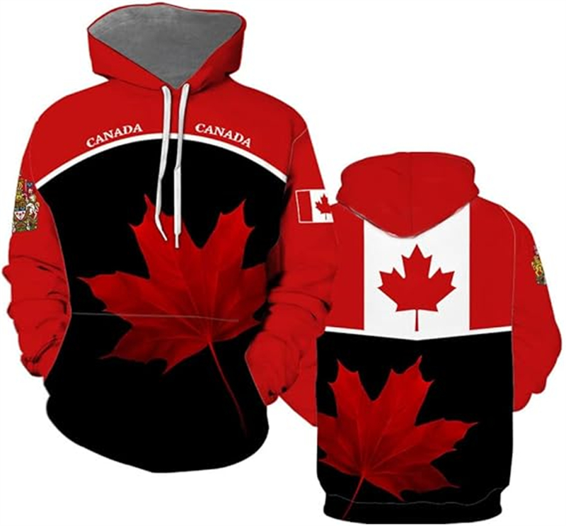 Canada Hoodie Maple Leaf 3d Pr - огляд і ціна Street Fashion Canada